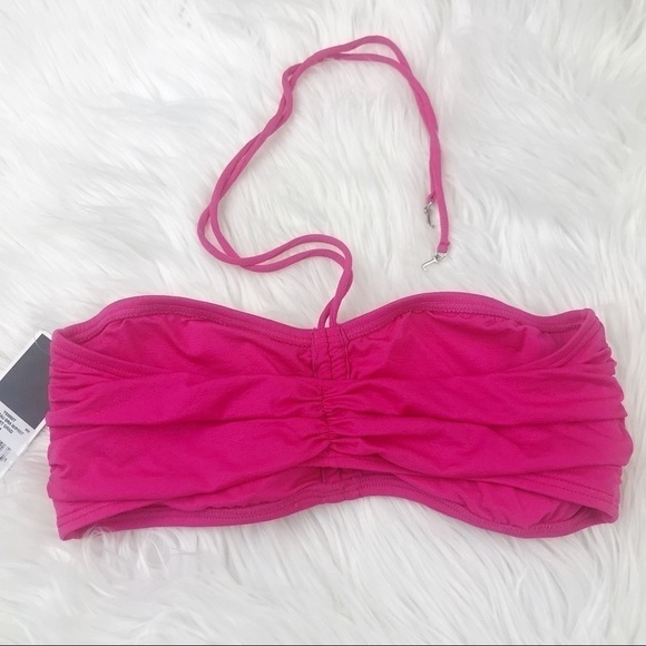 juicy Couture Bandeau Bra Bikini Top Medium Pink - Picture 3 of 8